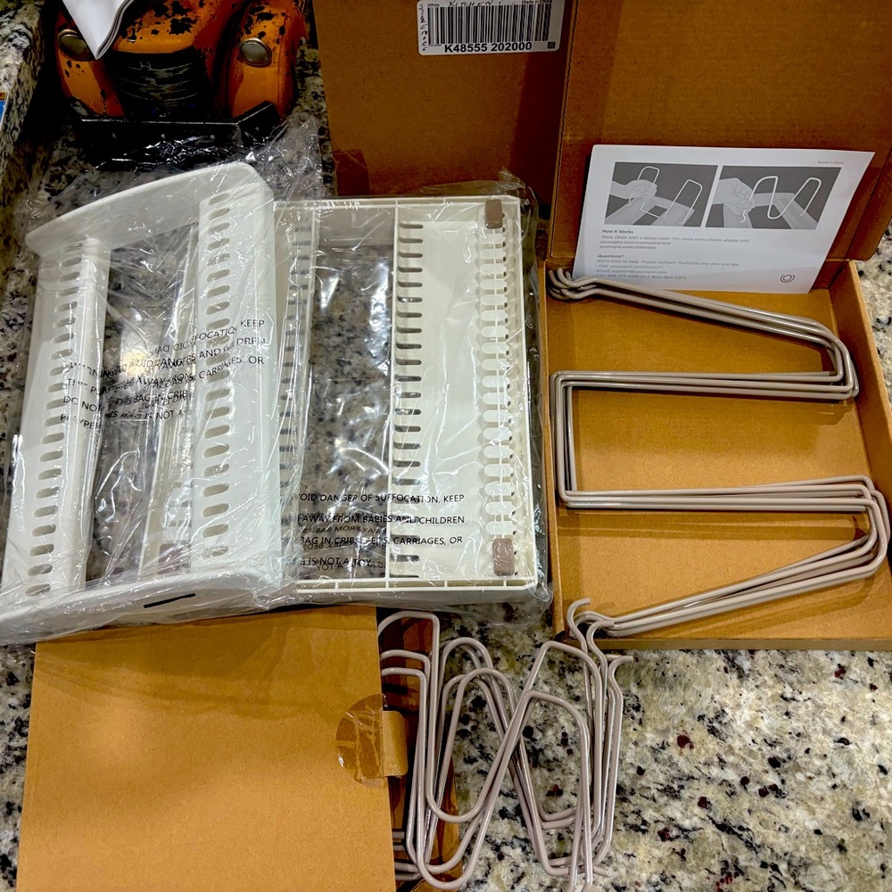 YouCopia brown and cream storage organizers New in Box Set of 2